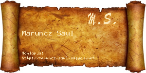 Maruncz Saul névjegykártya